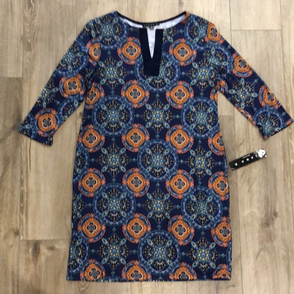 NWT! - TIANA B. Notched Neck Dress w/Stretch